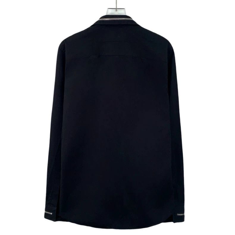 Givenchy Size37 Black Zipper Cotton Feedback Single-Breaste