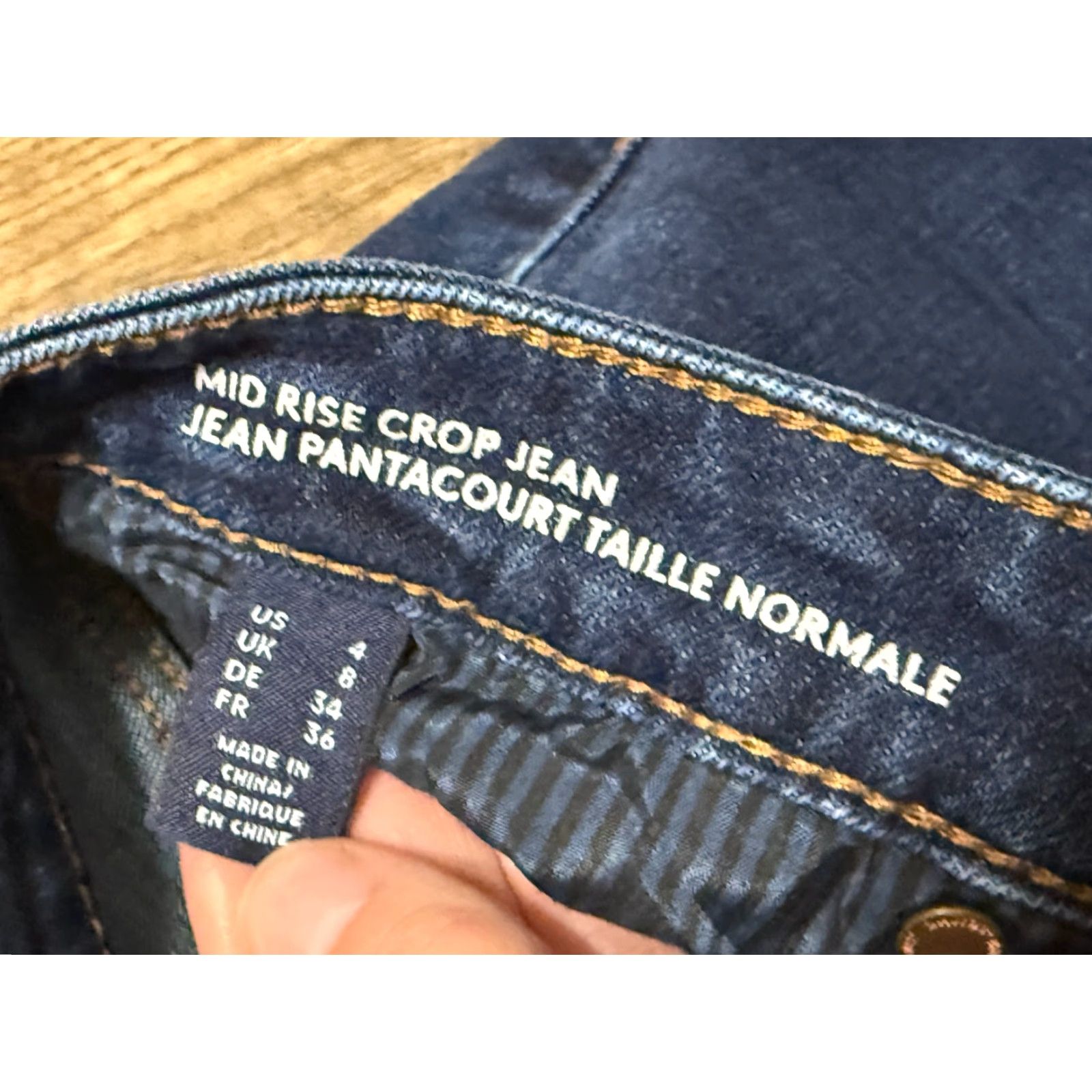 Lands' End Lands' End Jeans Women's 4 Blue Denim Mid Rise Crop Pockets 5-Pocket Regular Inseam 24" Size 4 Womens Cotton Blend Jeans Size 27" / US 4 / IT 40 - 6 Thumbnail