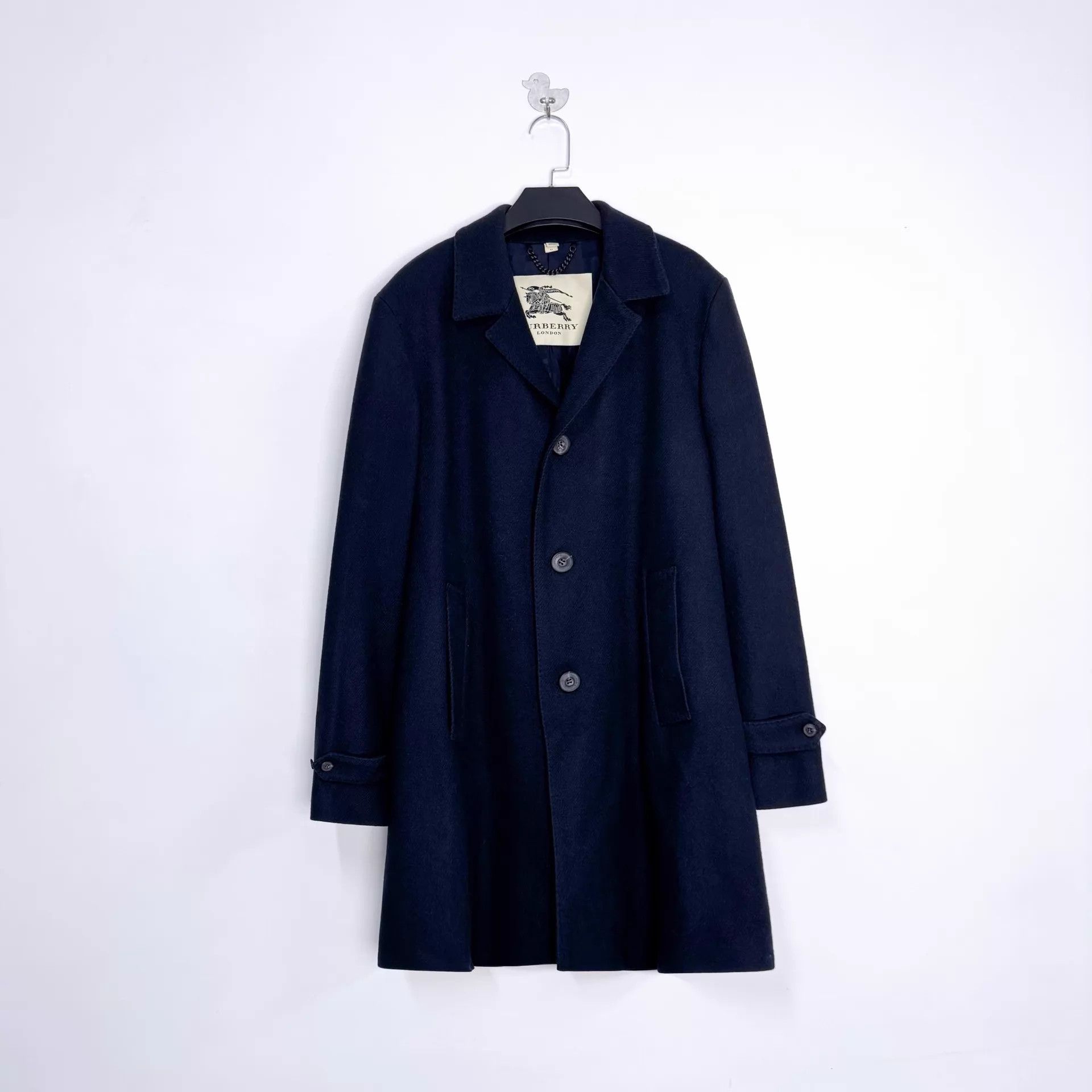 Burberry Burberry Carlson Wool Overcoat Black Unisex 52 New Size US L / EU 52-54 / 3 - 1 Thumbnail