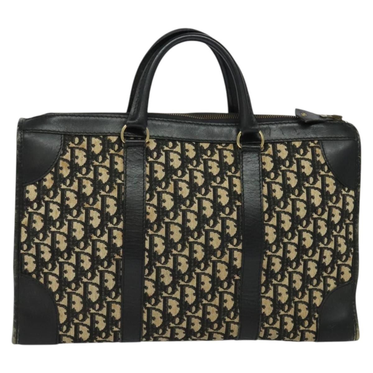 Dior DIOR Trotter Canvas Hand Bag Navy Gold Size ONE SIZE - 3 Thumbnail
