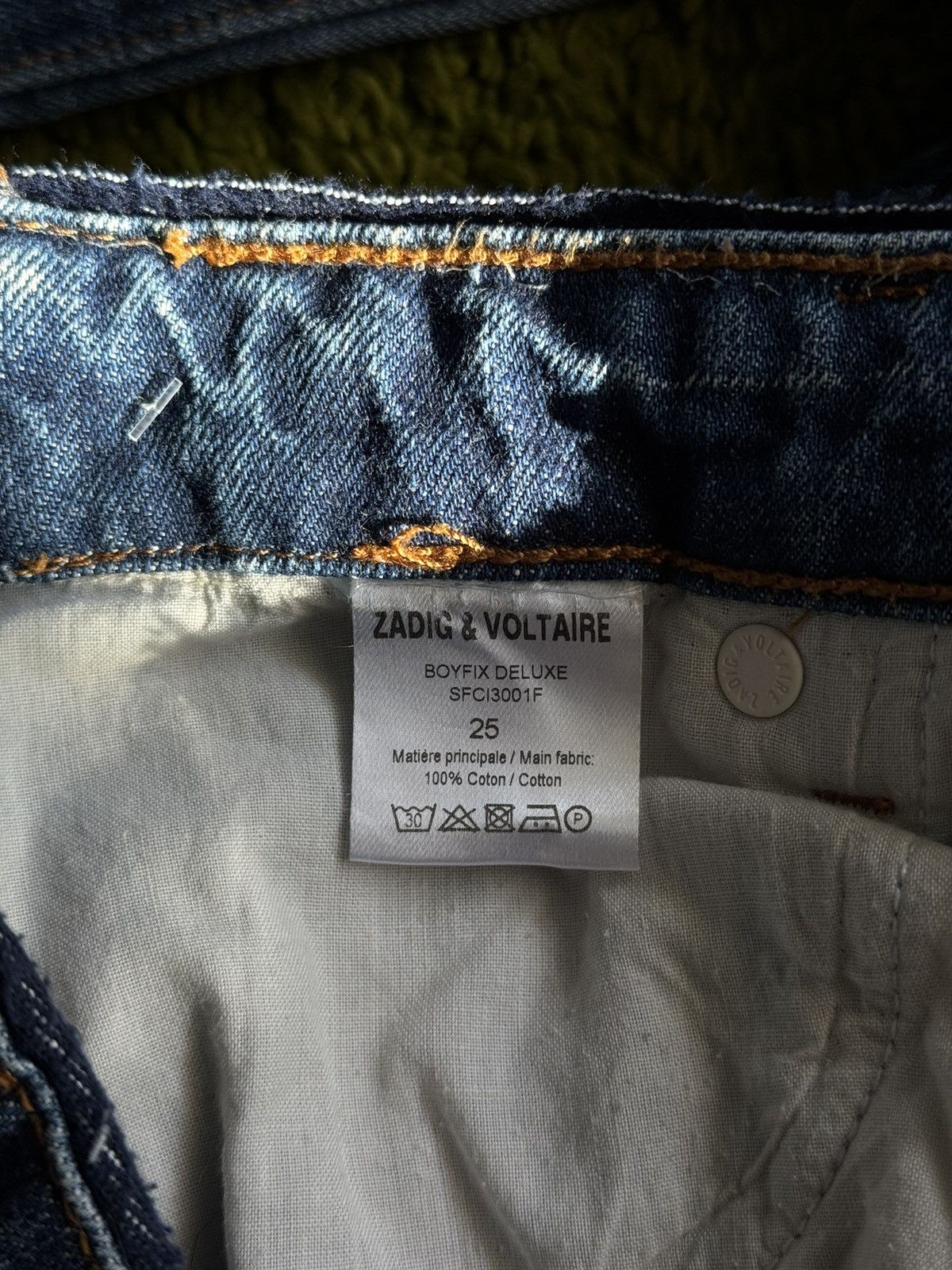 Zadig & Voltaire Zadig & Voltaire avant garde patchwork Japanese jeans denim Size 25" / US 0 / IT 36 - 4 Thumbnail