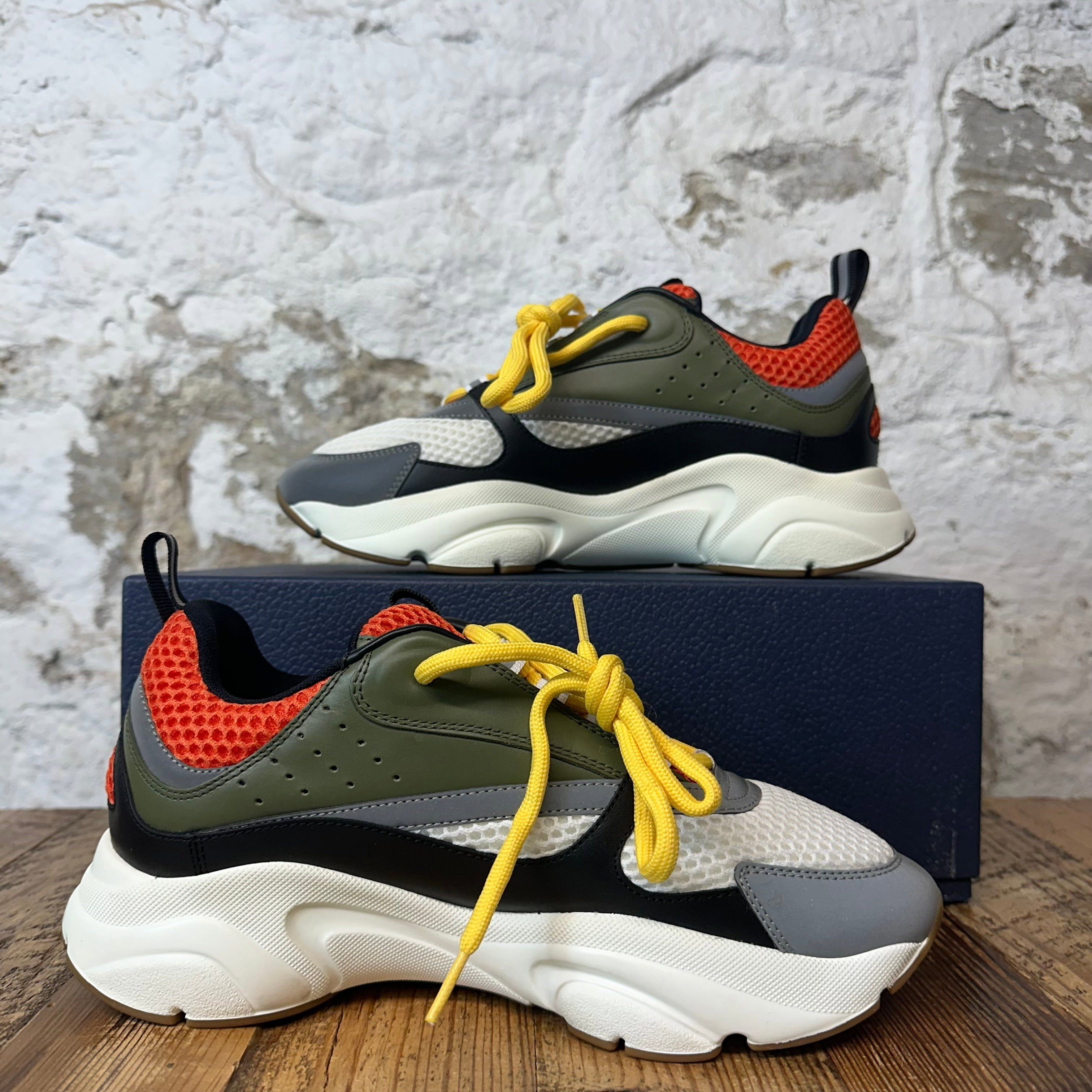 Dior Dior B22 Orange Green White Sneaker Sz 7 (40) Size US 7 / EU 40 - 2 Thumbnail