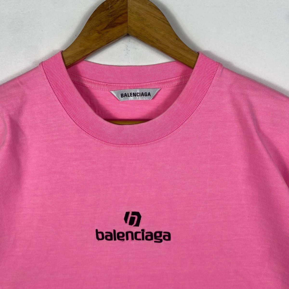 Balenciaga BALENCIAGA Pink Sponsor Logo Oversized Tee Shirt Large Size Size US L / EU 52-54 / 3 - 2 Thumbnail