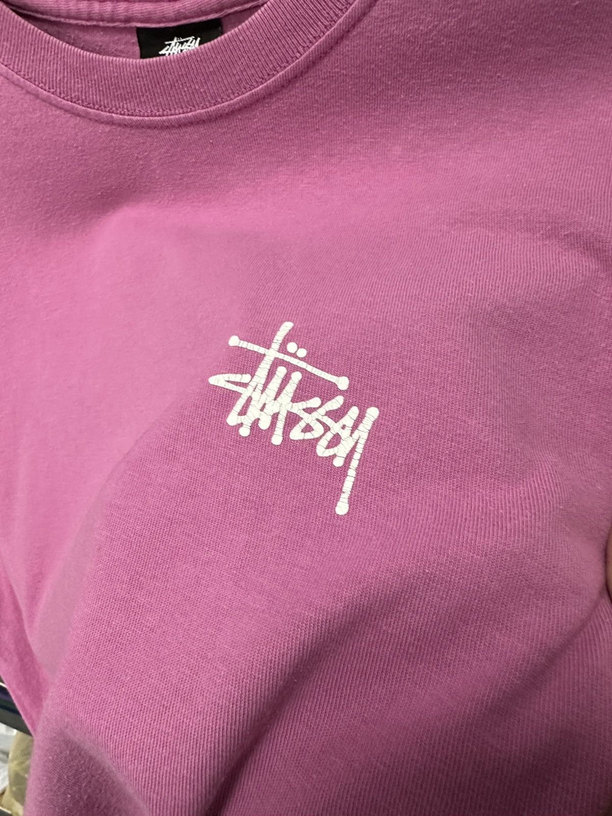 Stussy Vintage Stussy T Shirt Tee Pink Big Logo Baggy Y2K Retro Size US S / EU 44-46 / 1 - 4 Thumbnail