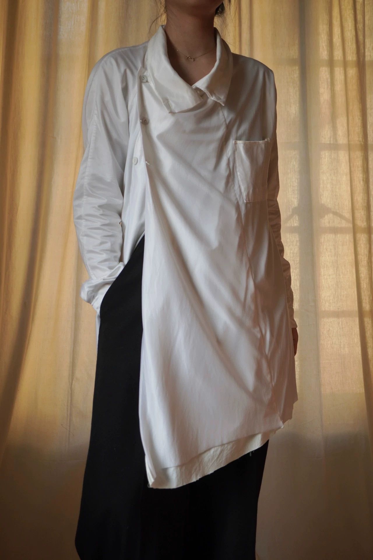 Yohji Yamamoto YOHJI YAMAMOTO 1985 Side Collar Slit Shirt Jacket S/M Size S / US 4 / IT 40 - 3 Thumbnail