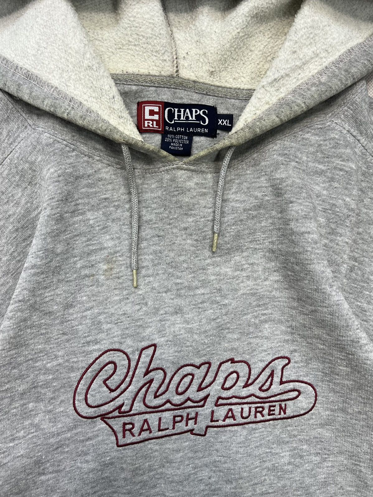 Chaps Ralph Lauren Baggy Hoodie Chaps Ralph Lauren Vintage Grey Oversize Size US XXL / EU 58 / 5 - 3 Thumbnail