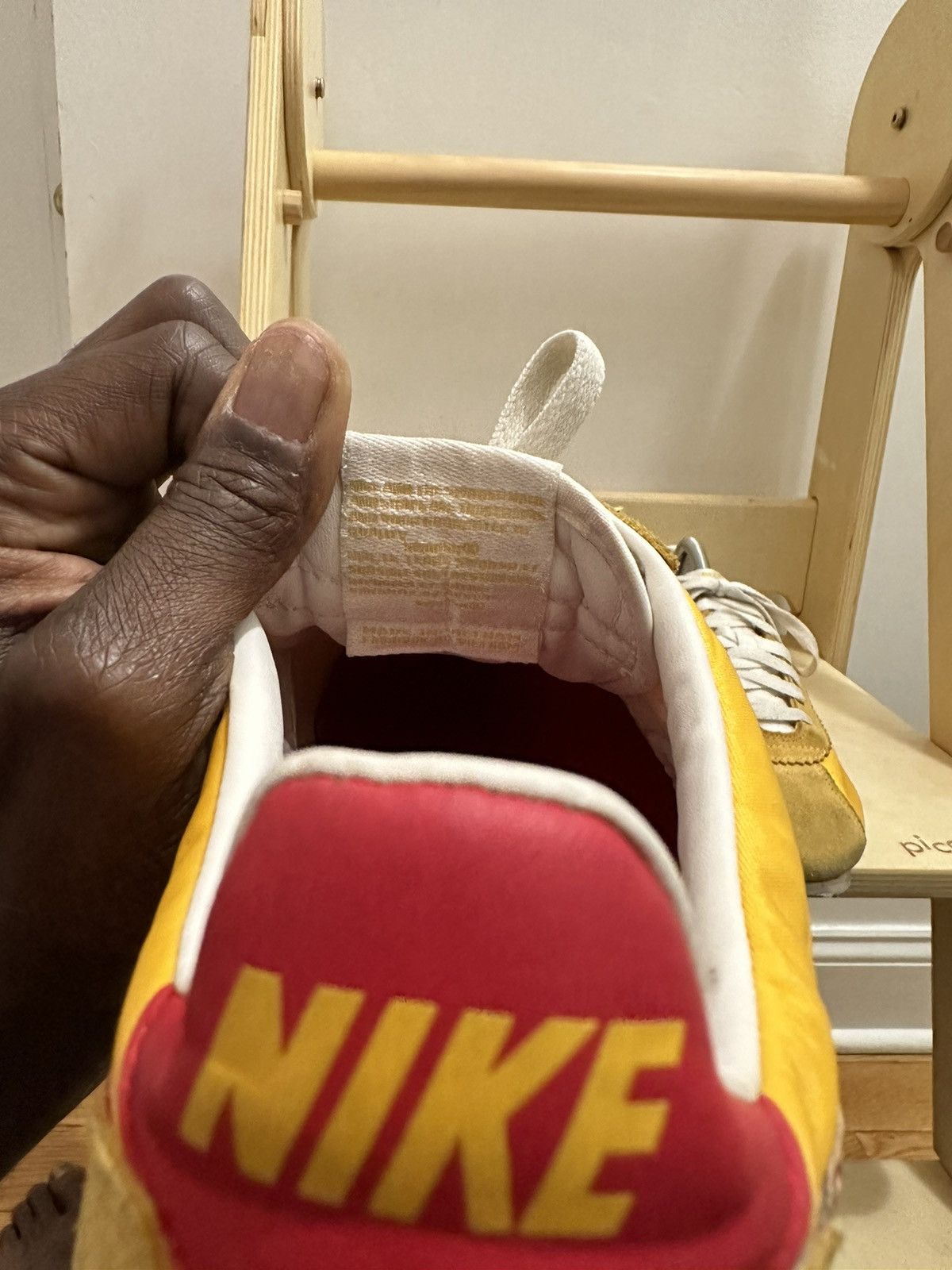 Nike × Vintage Nike Cortez Classic Nylon University Yellow/Red Size US 9 / EU 42 - 8 Thumbnail