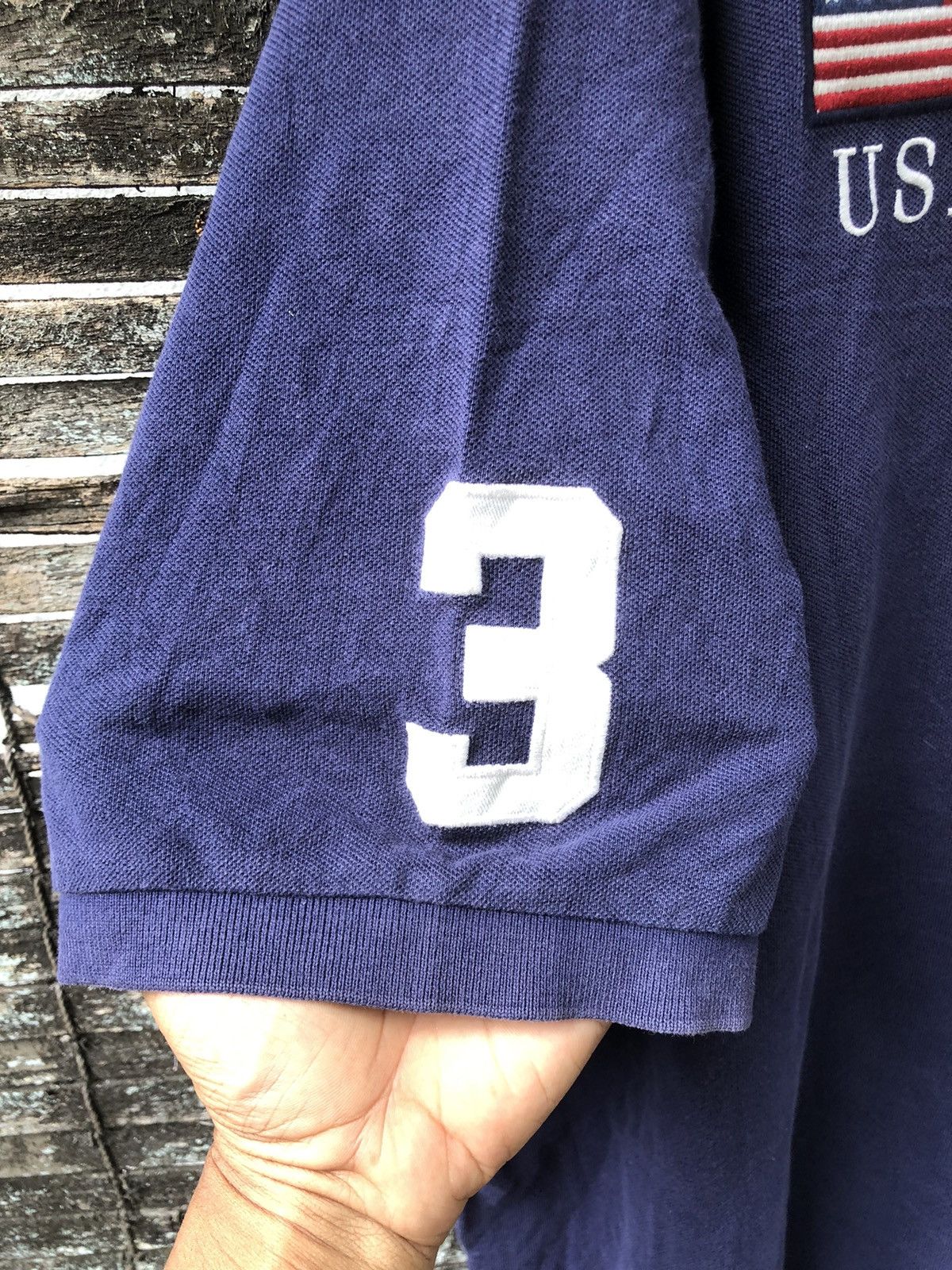 Polo Ralph Lauren 🔥Vintage🔥Polo Ralph Lauren United State ‘3’ Shirts Size US XXL / EU 58 / 5 - 15 Thumbnail