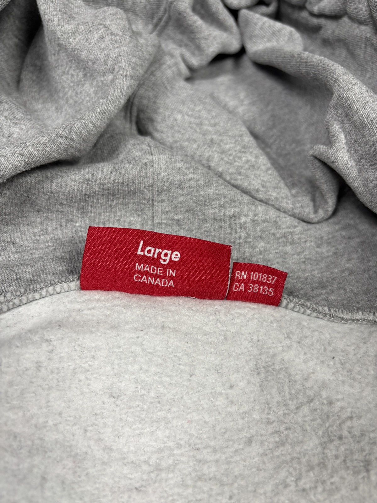 Supreme Supreme Grey Spread Zip Up Hooded Sweatshirt Size US L / EU 52-54 / 3 - 11 Thumbnail