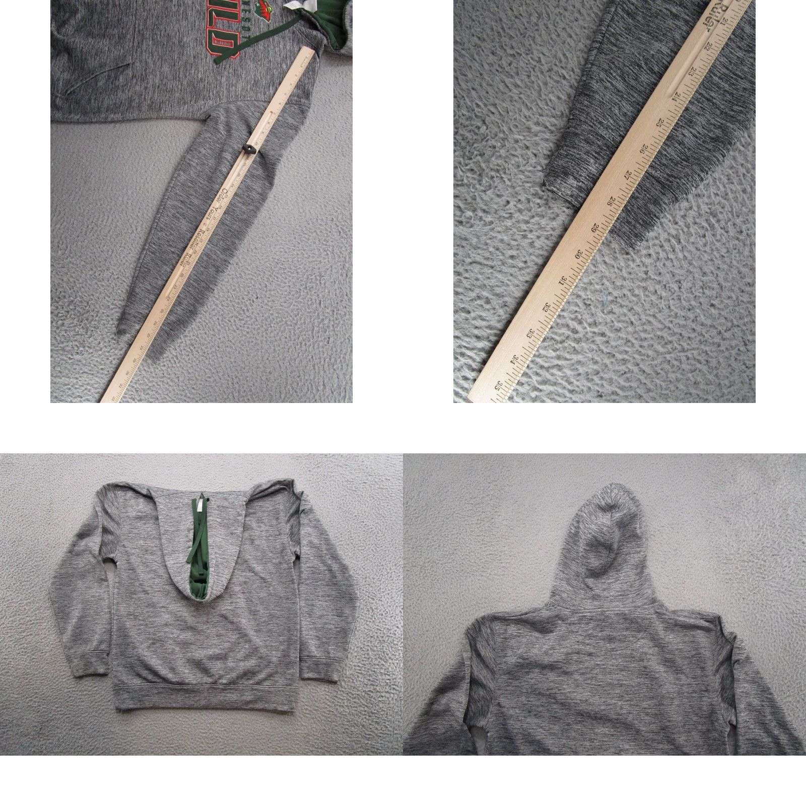 NHL NHL Minnesota Wild Hoodie Embroidered Sweatshirt Men’s Size M Gray Sports Pullover All Seasons Hooded Size US M / EU 48-50 / 2 - 8 Thumbnail