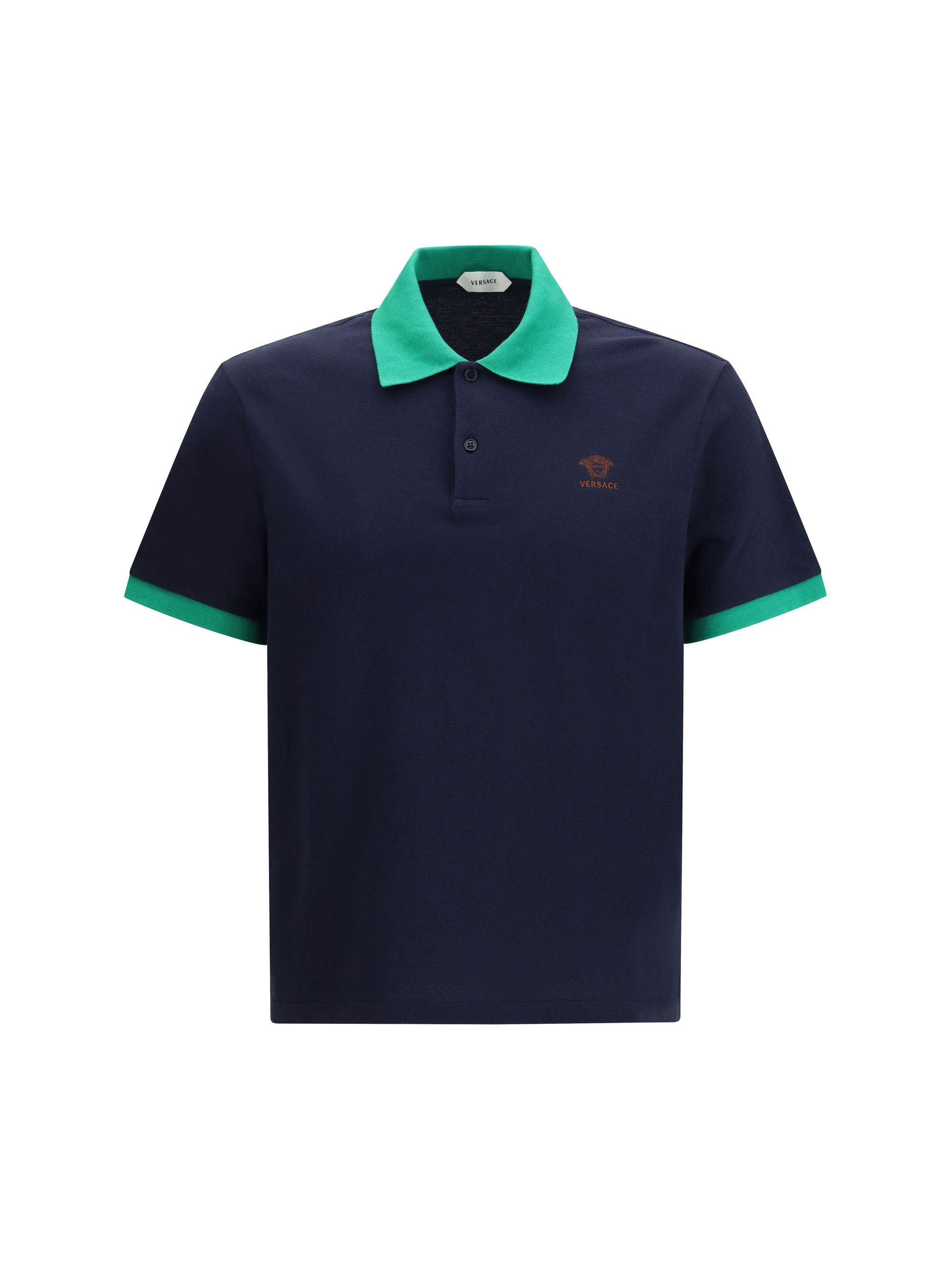 Versace Polo in cotton piqué with embroidery Size US S / EU 44-46 / 1 - 1 Thumbnail