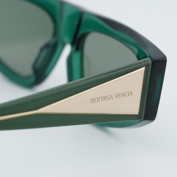 Bottega Veneta Bottega Veneta BV1277S 003 Sunglasses Green Cat Eye Frame Size ONE SIZE - 6 Thumbnail