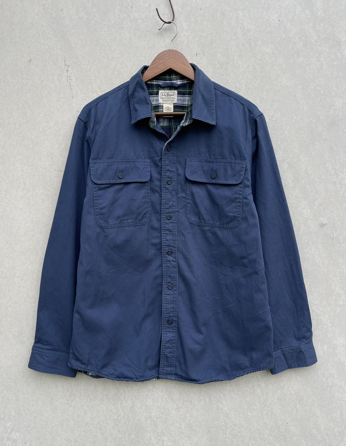 L.L. Bean × Todd Snyder 🔥Vintage L.L. Bean Men's Flannel-Lined Hurricane Shirt Size US L / EU 52-54 / 3 - 4 Thumbnail