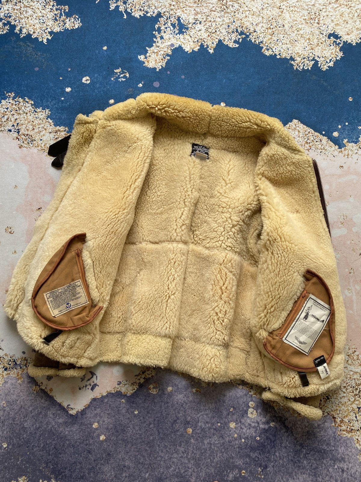 Avirex Vintage 80s Avirex B3 Sheepskin Us Army Air Force Jacket Size US L / EU 52-54 / 3 - 13 Thumbnail
