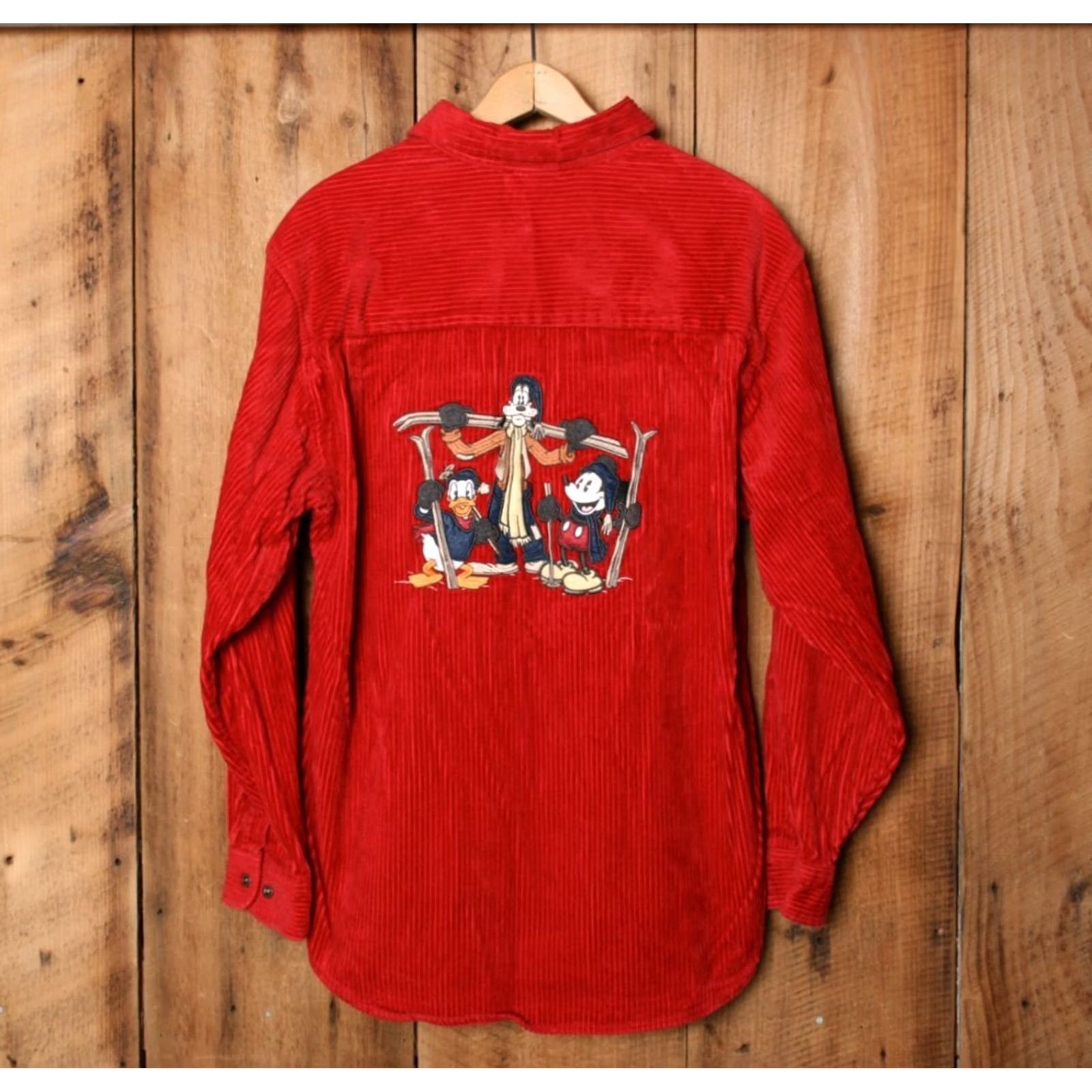 Disney VINTAGE Disney Red Corduroy Mickey & Friends Embroidered Popover Shirt S Mens Jacket? Size US S / EU 44-46 / 1 - 5 Thumbnail