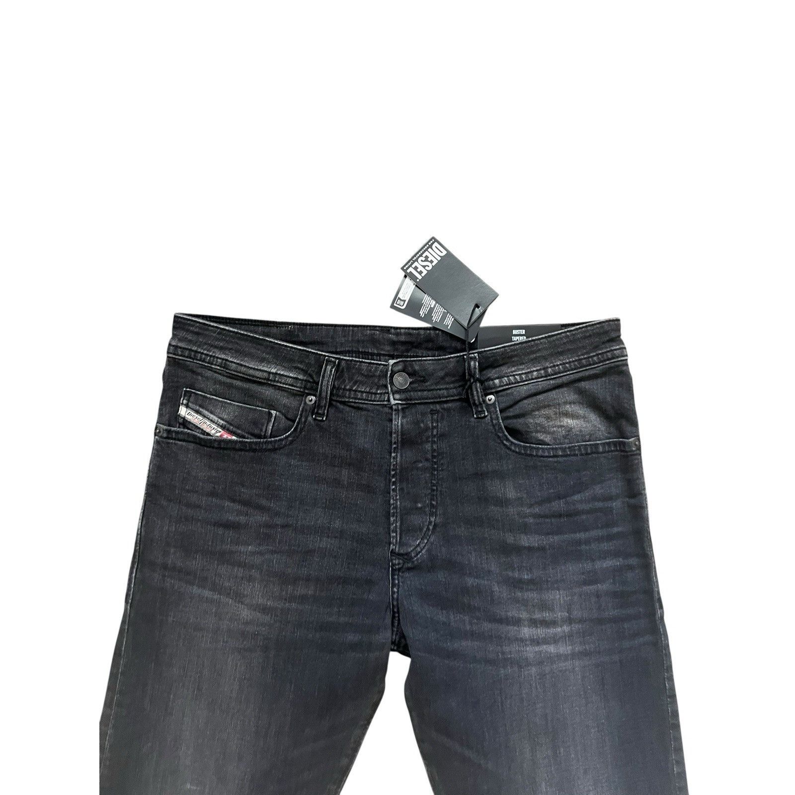 Diesel Diesel Mens Buster Tapered Jeans RB063 Black $225 Size 36/32 Size US 36 / EU 52 - 2 Thumbnail