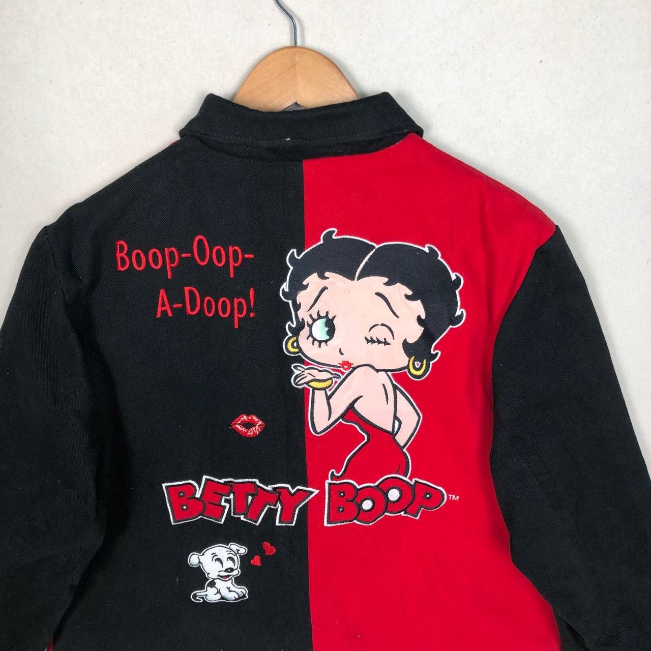 Jeff Hamilton Vintage 90s Betty Boob Graphic Crop Jacket Full Zipper Size US L / EU 52-54 / 3 - 4 Thumbnail