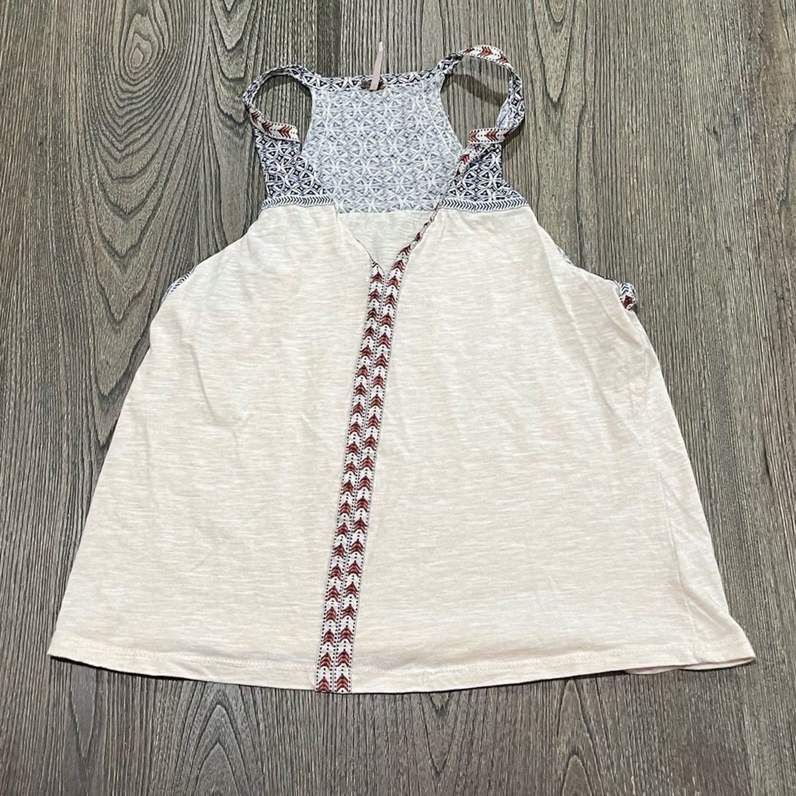 Vintage Poof! Tank Top Embroidered Sleeveless Notch Neck Medium Size M / US 6-8 / IT 42-44 - 1 Thumbnail