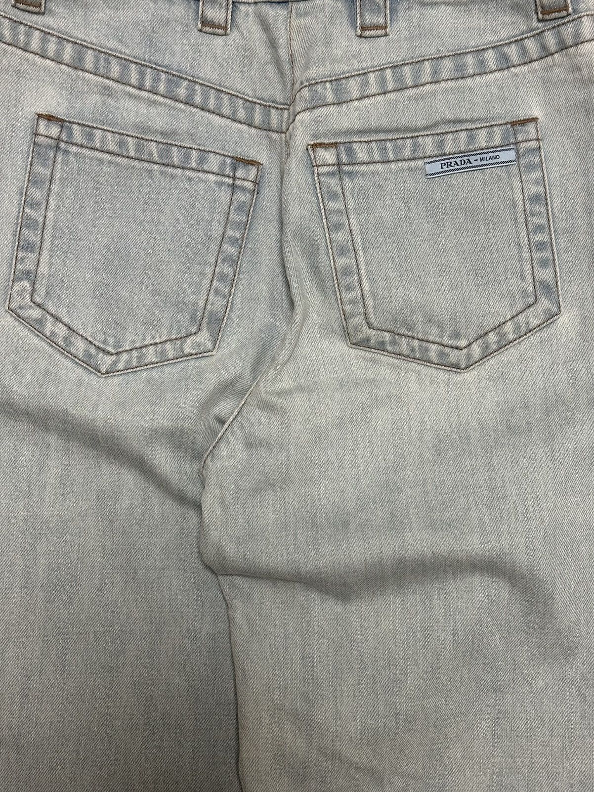 Prada PRADA Spring Summer 2017 Ostrich Feather Trim Denim Pants Size 24" / US 00 / IT 34 - 6 Thumbnail