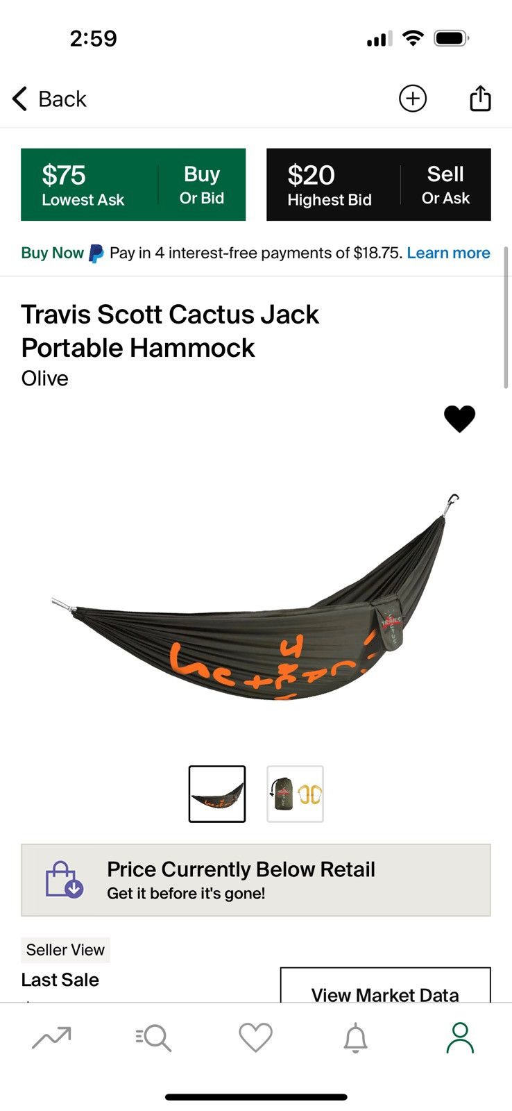 Travis Scott Cactus Jack Hammock | Grailed