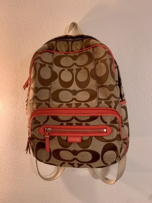 Coach Coach Tan & Orange Backpack | Grailed