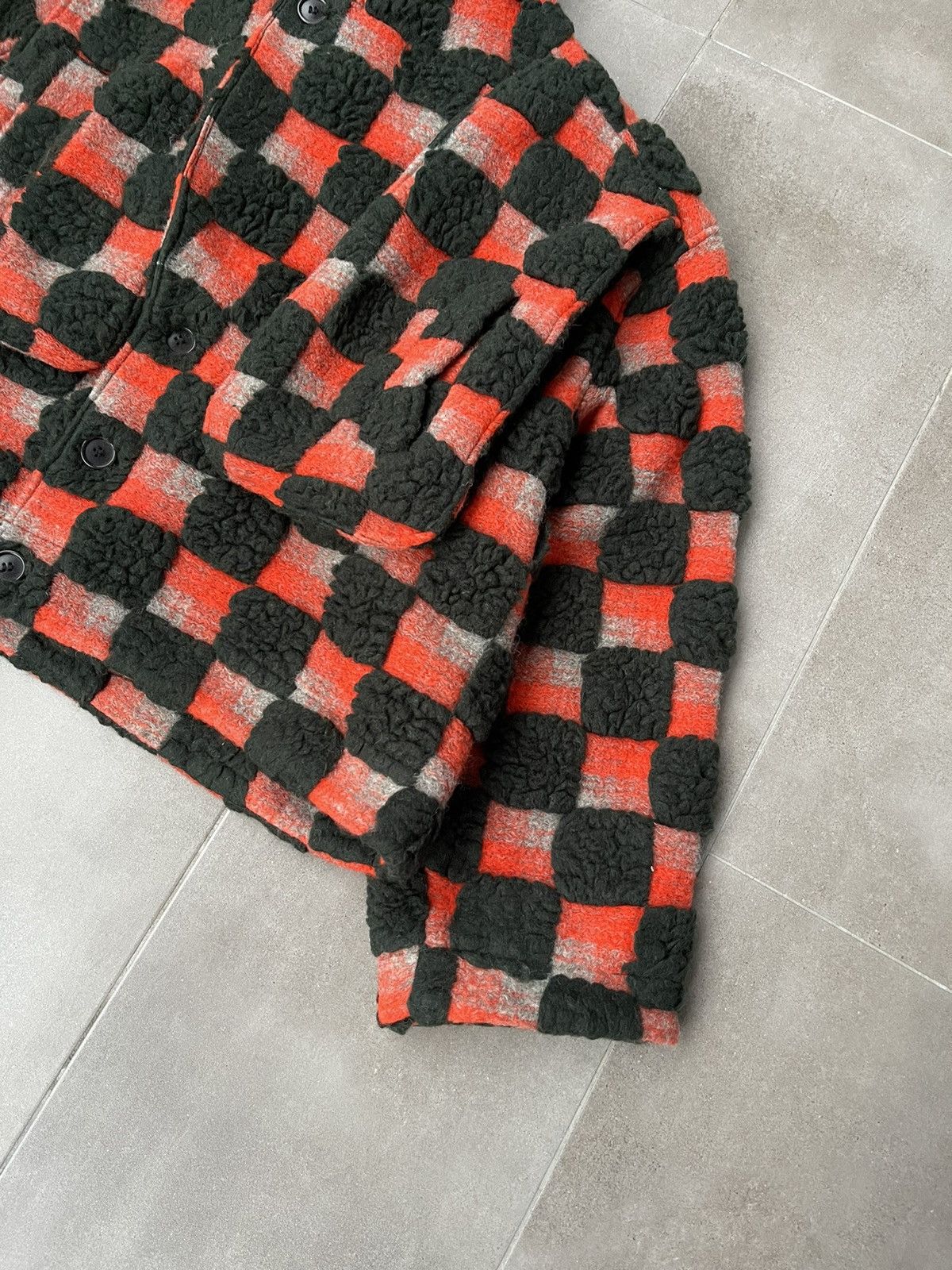 Henrik Vibskov !DS! AW23 Henrik Vibskov Big Bag Teddy Checks Jacket Size US L / EU 52-54 / 3 - 14 Thumbnail
