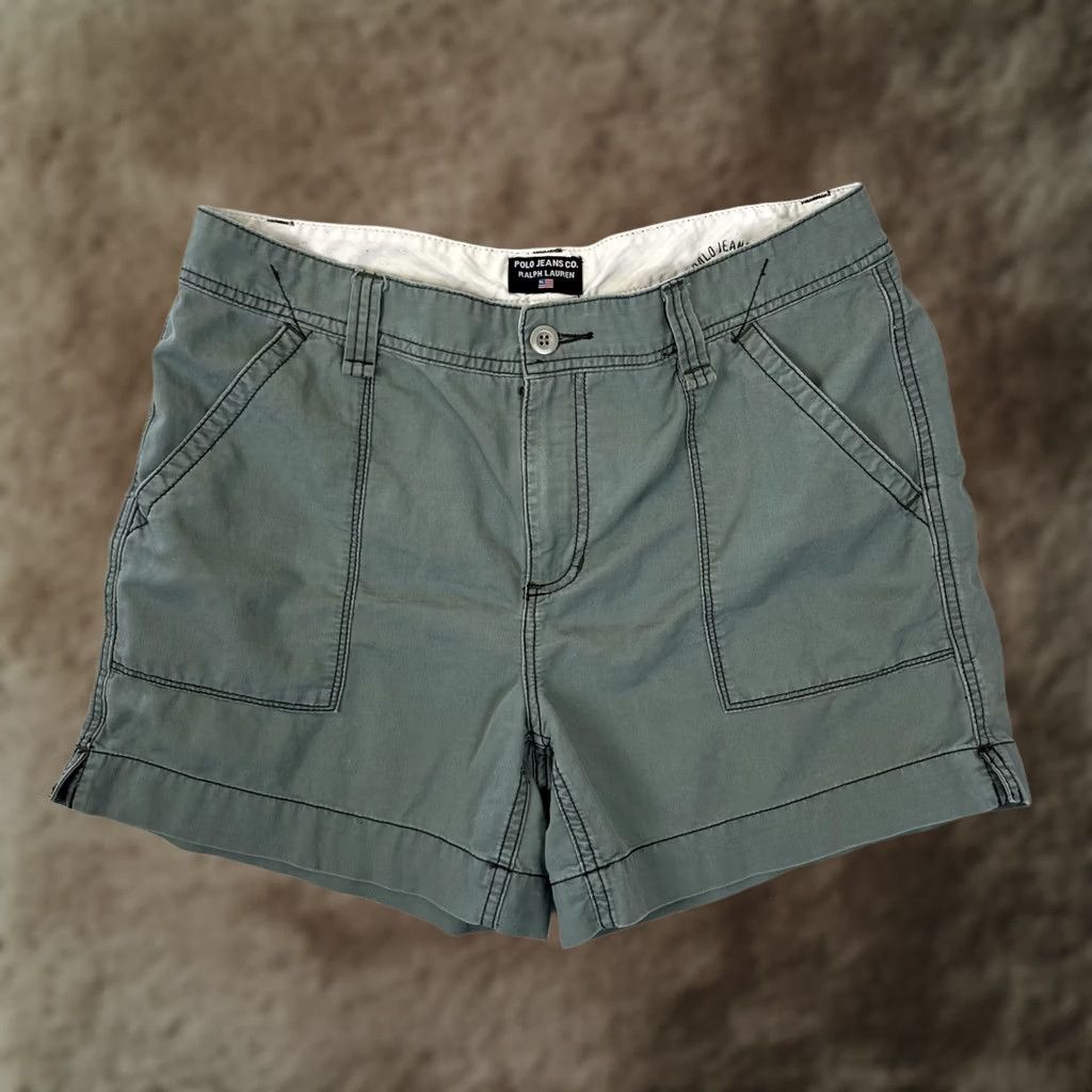 Vintage Polo Jeans Co. Ralph Lauren Shorts Womens 12 Green Twill Chino Casual Summer Size 34" / US 12 / IT 48 - 1 Thumbnail