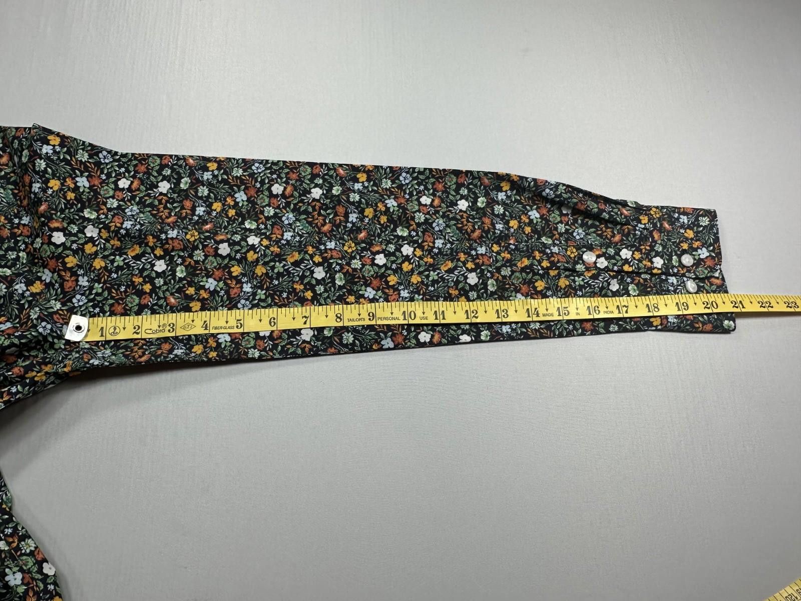 Bar III Bar III Easy Care Slim Fit Floral Pattern Button Down Small Size US S / EU 44-46 / 1 - 5 Thumbnail