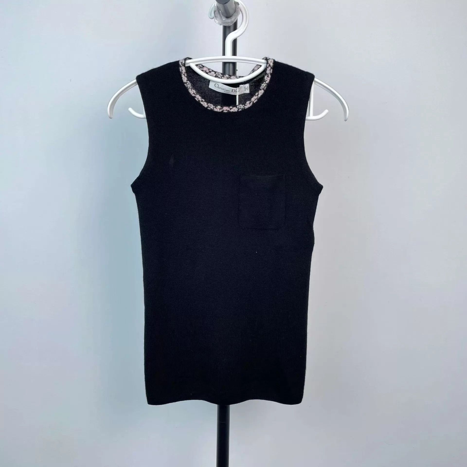 Dior Dior Cashmere Sleeveless Top 98 New Black 38 Size S / US 4 / IT 40 - 1 Thumbnail