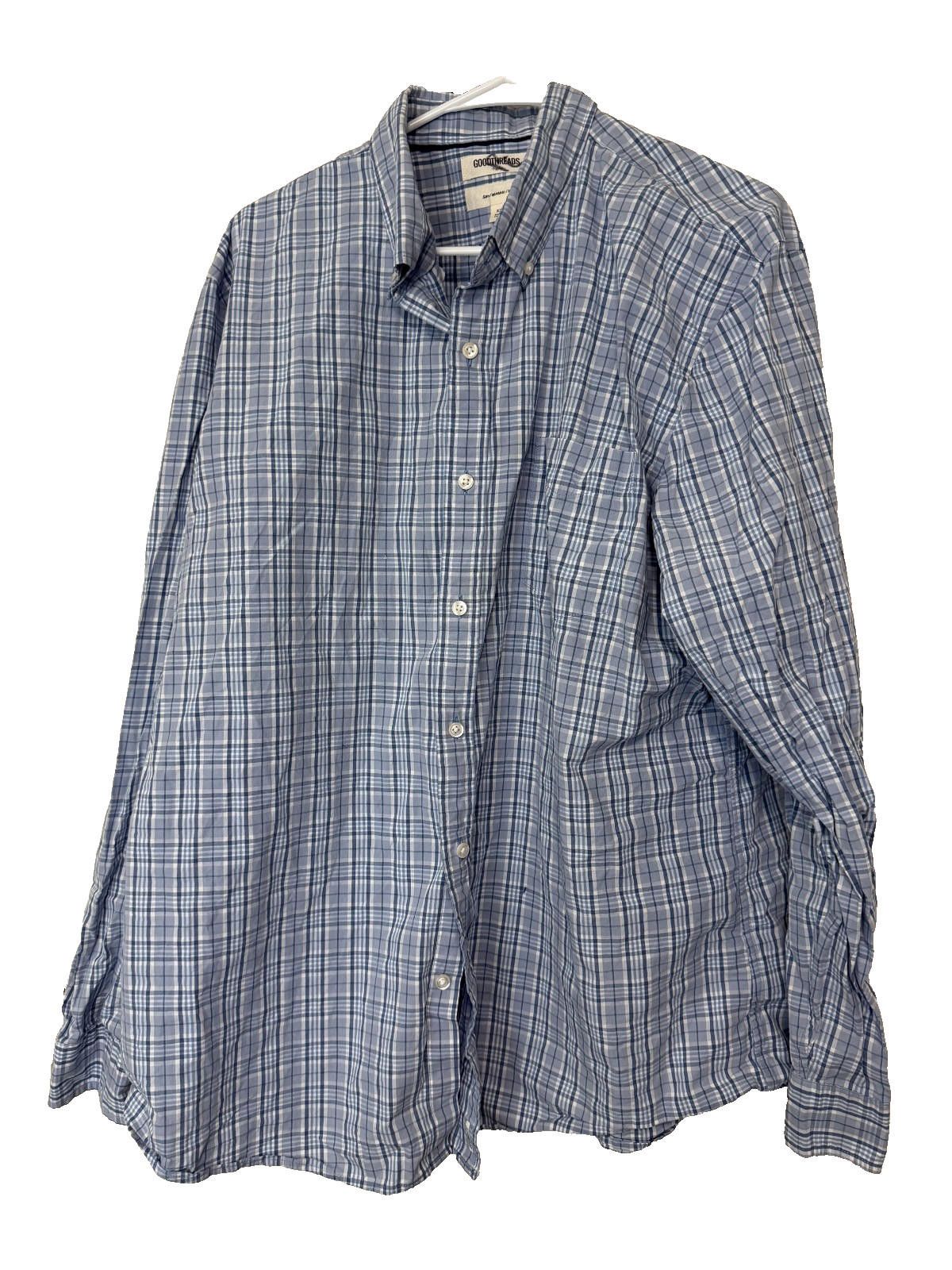 Other Goodthreads Blue Plaid Slim Button Down Shirt Mens 2XL Size US XXL / EU 58 / 5 - 1 Thumbnail