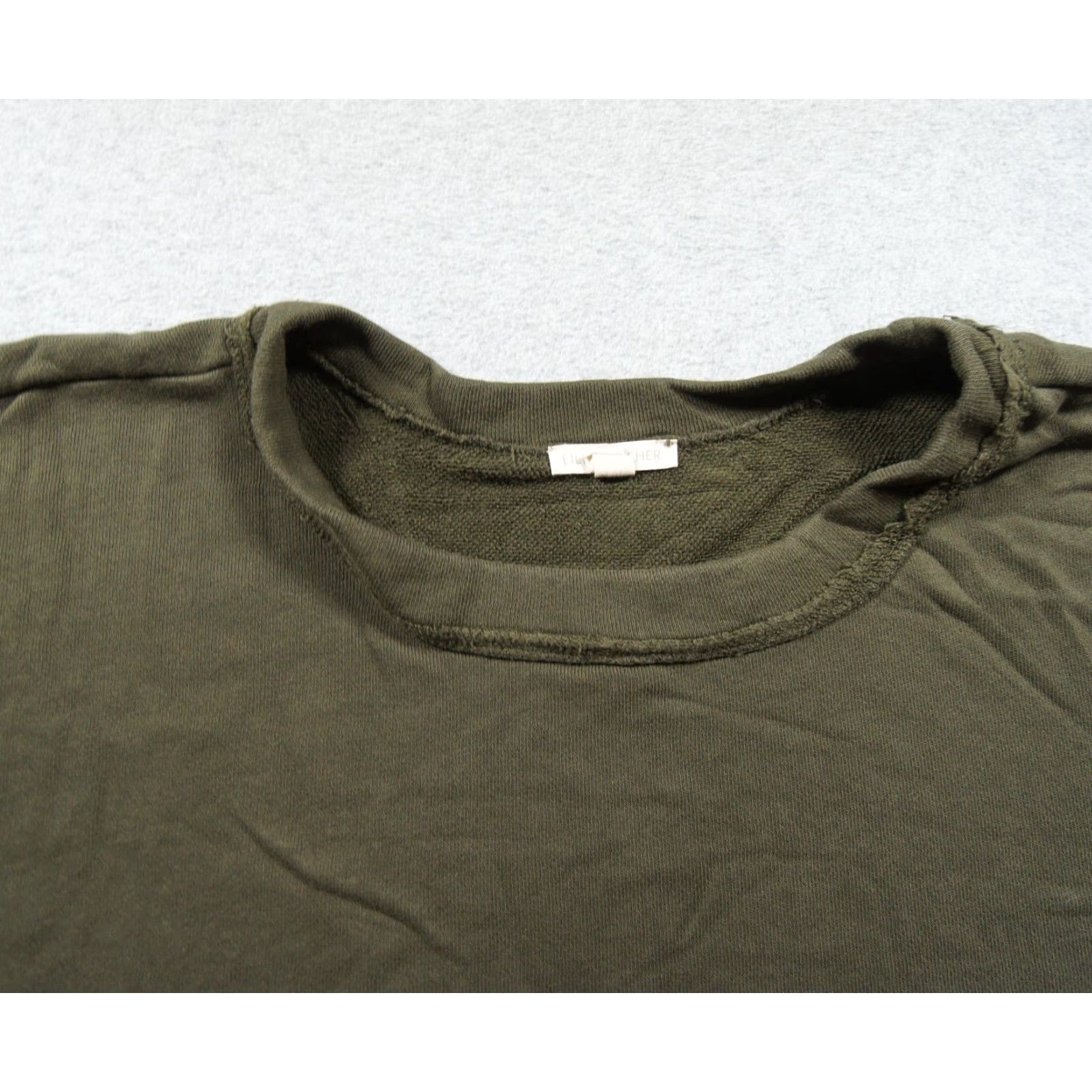 Eileen Fisher Eileen Fisher Sweatshirt Womens XL Green Cropped Crewneck Raw Edge Ladies Size XL / US 12-14 / IT 48-50 - 2 Thumbnail