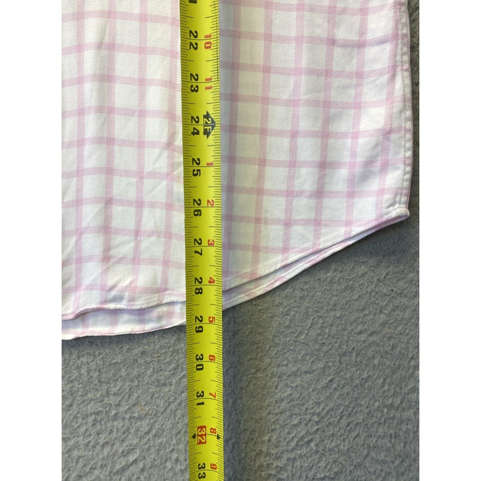 Neiman Marcus VINTAGE Neiman Marcus Dress Shirt Mens 15.5 Pink Check Long Sleeve Slim Fit Business Party Workwear Size US M / EU 48-50 / 2 - 6 Thumbnail