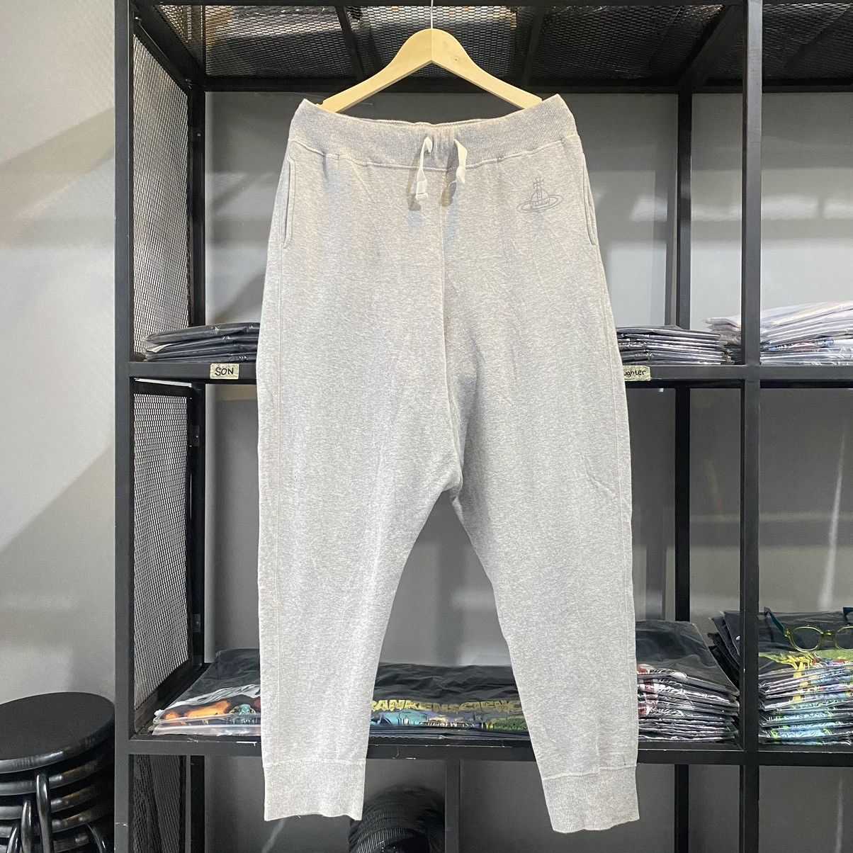 Japan Market Vivienne Westwood Homewear Grey Logo Sweatpants