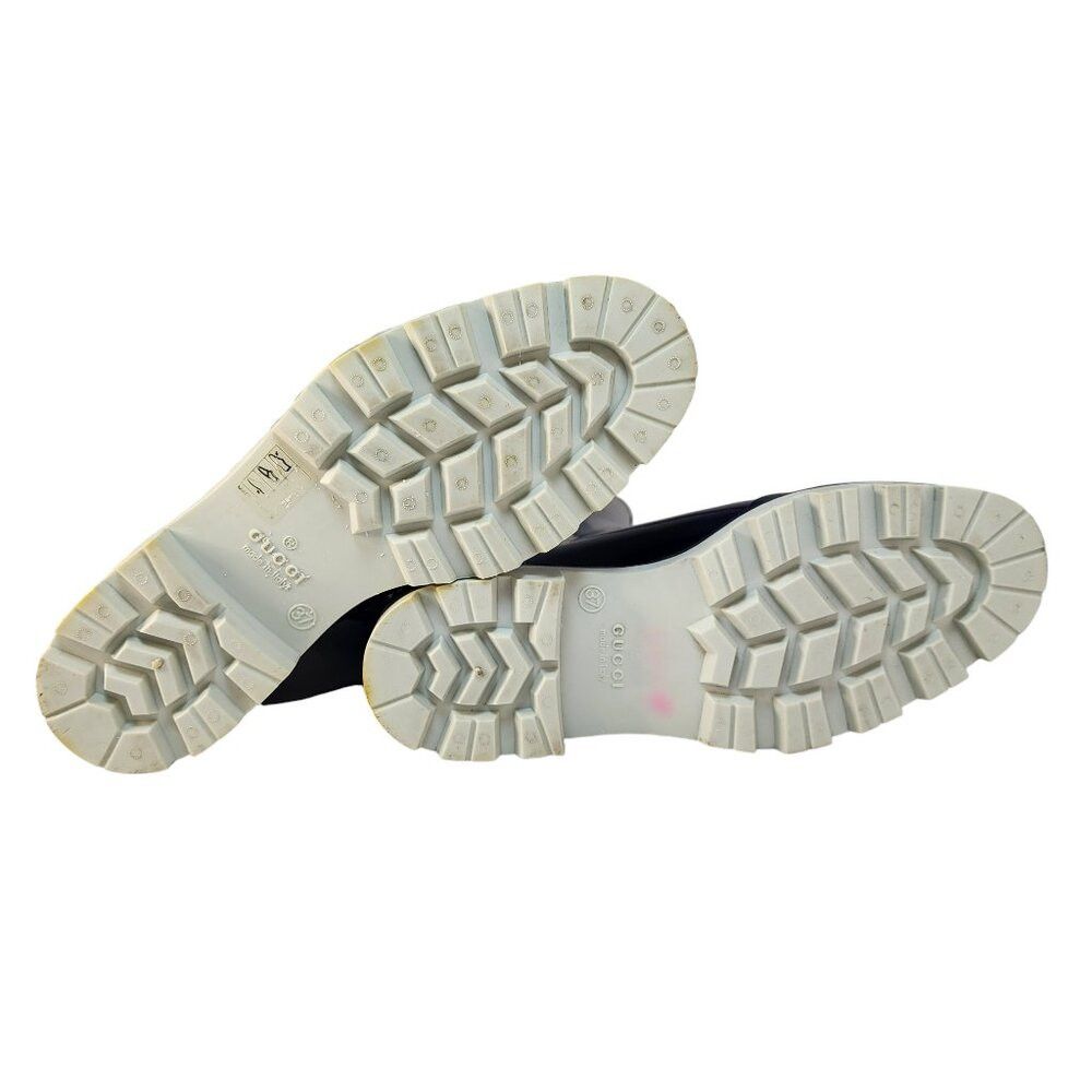 Gucci Gucci Horsebit Rubber Rain Boots – Navy & White – Size 37 I Size US 7.5 / IT 37.5 - 6 Thumbnail