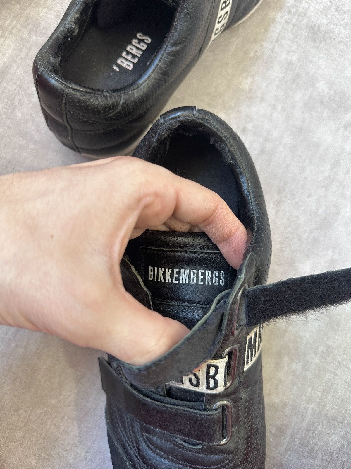 Dirk Bikkembergs Dirk Bikkembergs Archive Perforated Leather Velcro Sneakers Size US 9 / EU 42 - 9 Thumbnail
