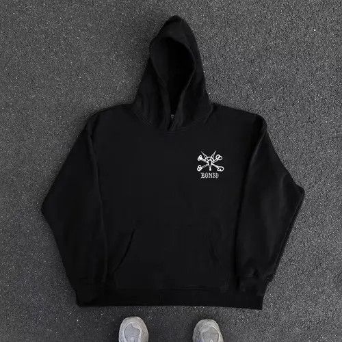 VIBE Vintage Street Hip Hop Skull Print Hooded Sweatshirt Size US L / EU 52-54 / 3 - 6 Thumbnail