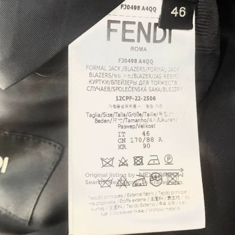 Other Fendi Monogram Logo Embossed Suit Jacket Size 46L - 3 Thumbnail