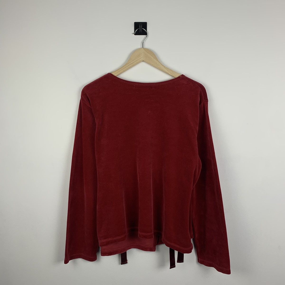 Gudrun Sjoden Velour Cardigan Size M Red Avant Garde