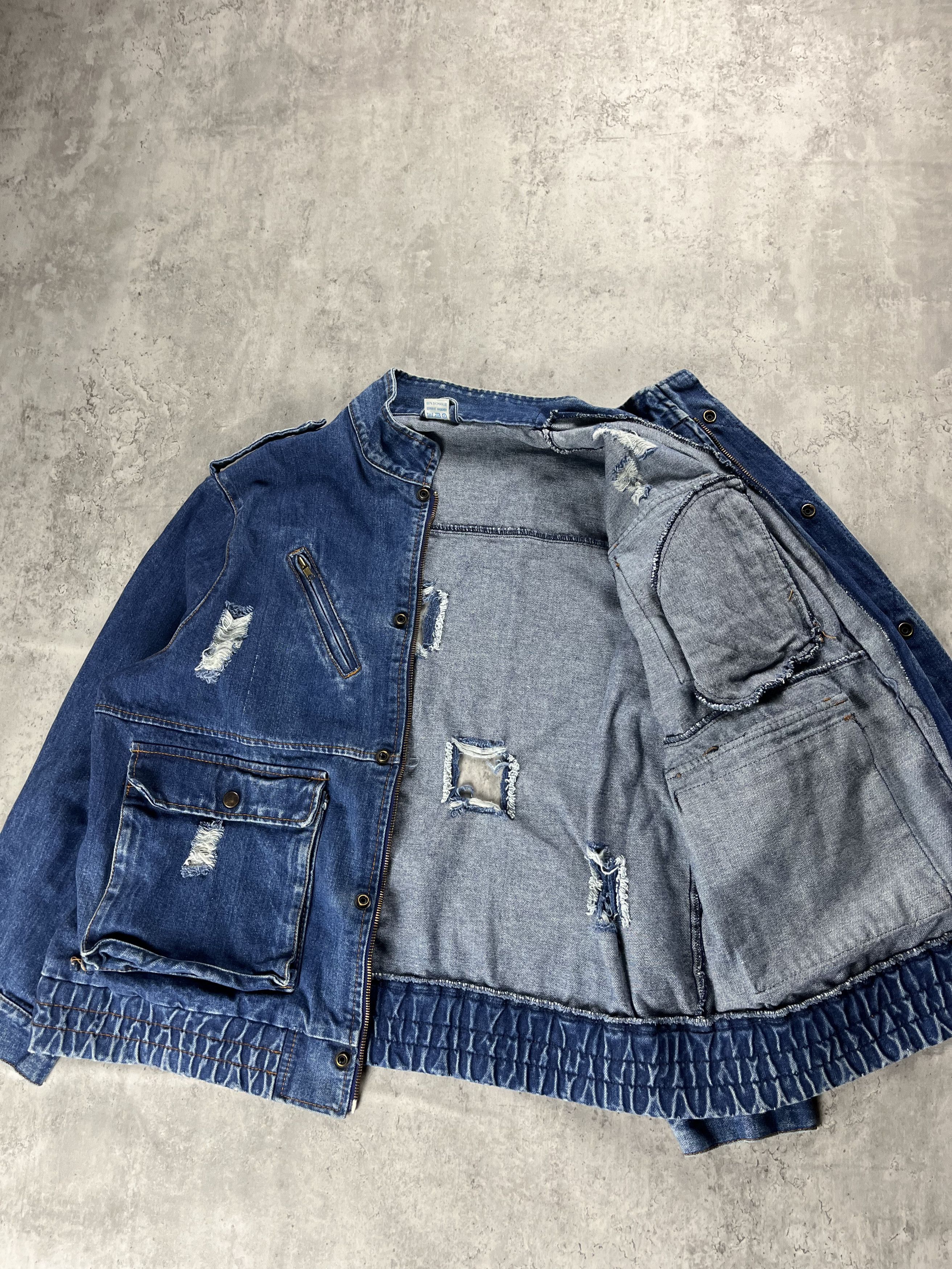 Japanese Brand Japanese Archive Distressed Denim Biker Jacket Size US M / EU 48-50 / 2 - 6 Thumbnail