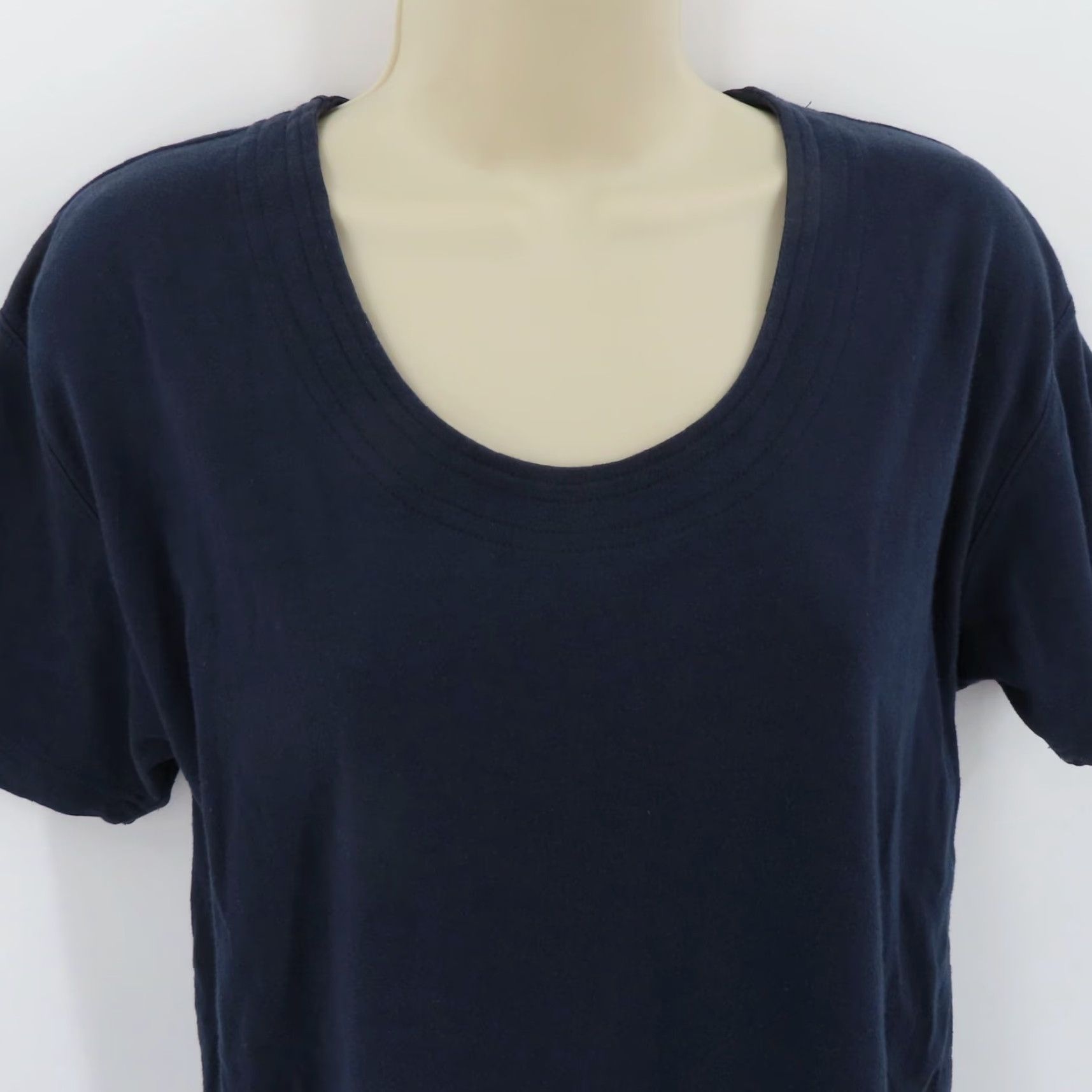 Vintage VINTAGE Peruvian Connection Womens Tee Shirt Top Pima Cotton Blue Scoop Neck Short Sleeve Size S / US 4 / IT 40 - 2 Thumbnail