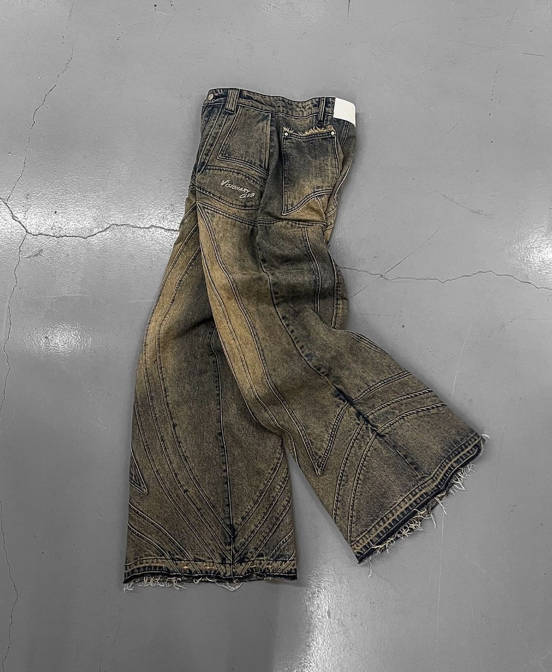 Japanese Brand Striped Retro baggyJeans Size US 32 / EU 48 - 3 Thumbnail
