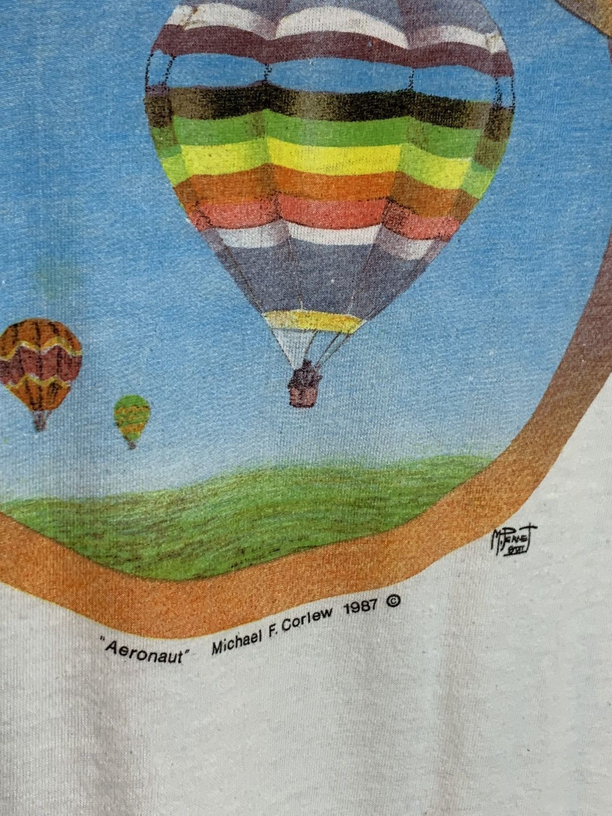 Vintage *RARE* Vintage 80’s Day Dream Hot Air Balloon Art T-Shirt XL Size US XL / EU 56 / 4 - 3 Thumbnail