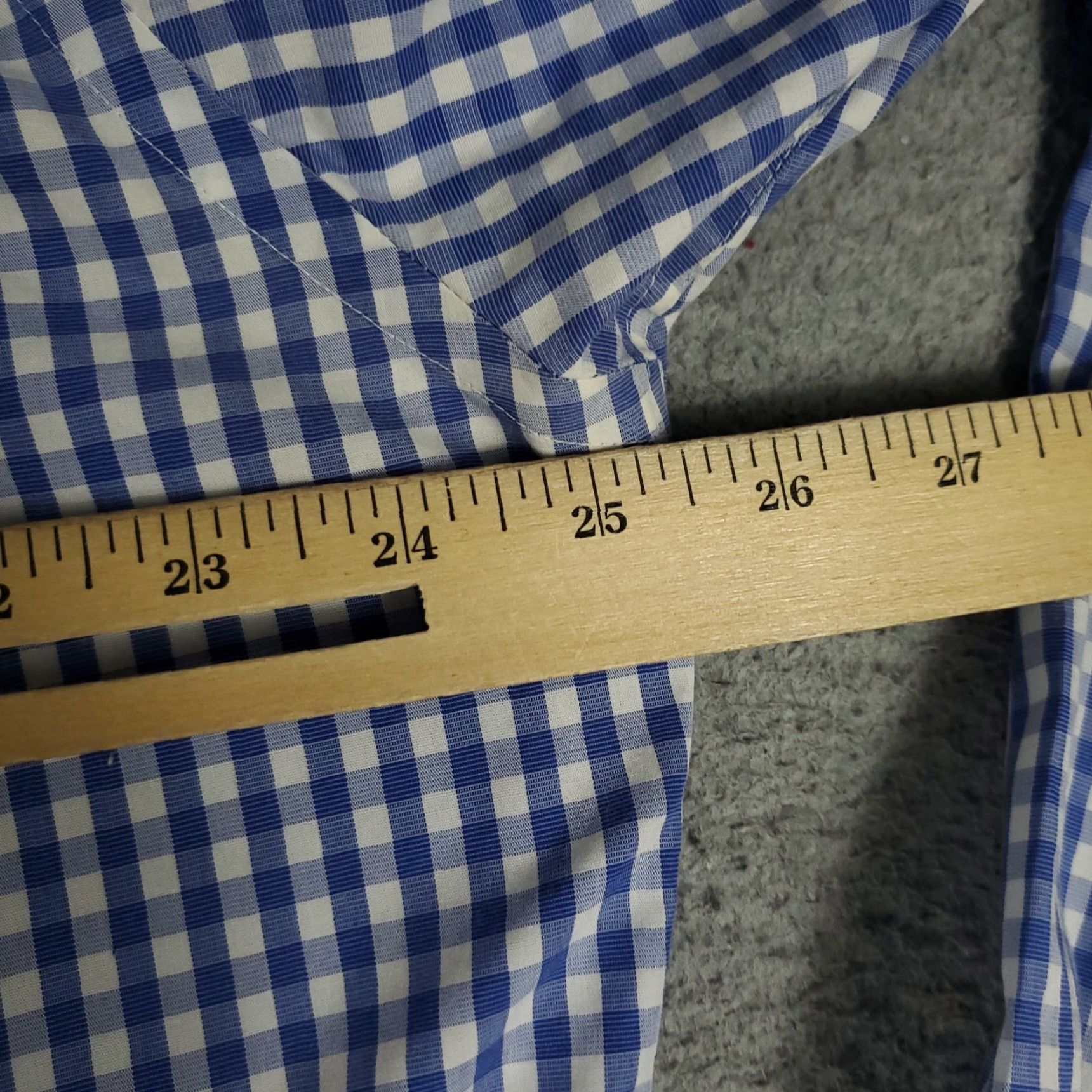 Brooks Brothers Brooks Brothers Shirt Mens 17 Blue Check Dress Button Up Long Sleeve Regular 100% Cotton Pride Wedding Business Casual Formal Workwear Mens Size 46R - 7 Thumbnail