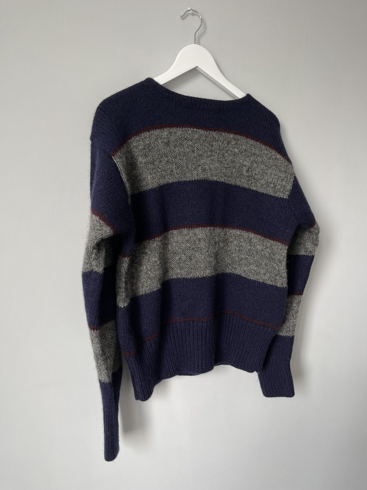 Polo Ralph Lauren 90's Polo Ralph Lauren Striped Cable Knitted Wool Sweater Size US M / EU 48-50 / 2 - 8 Thumbnail