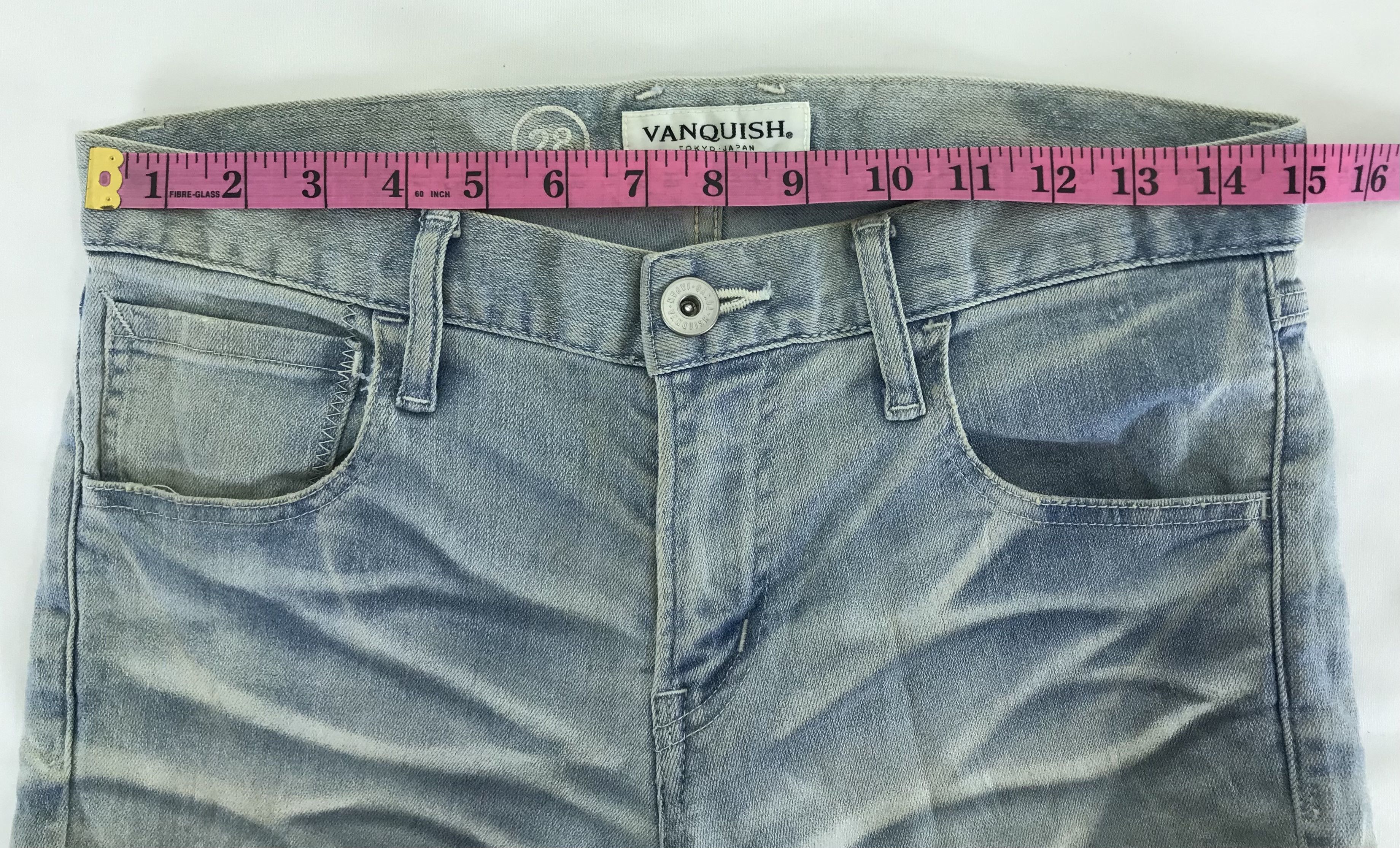 Vanquish Vintage Vanquish Faded Waxed Blue Skinny Jeans Size 28" / US 6 / IT 42 - 14 Thumbnail