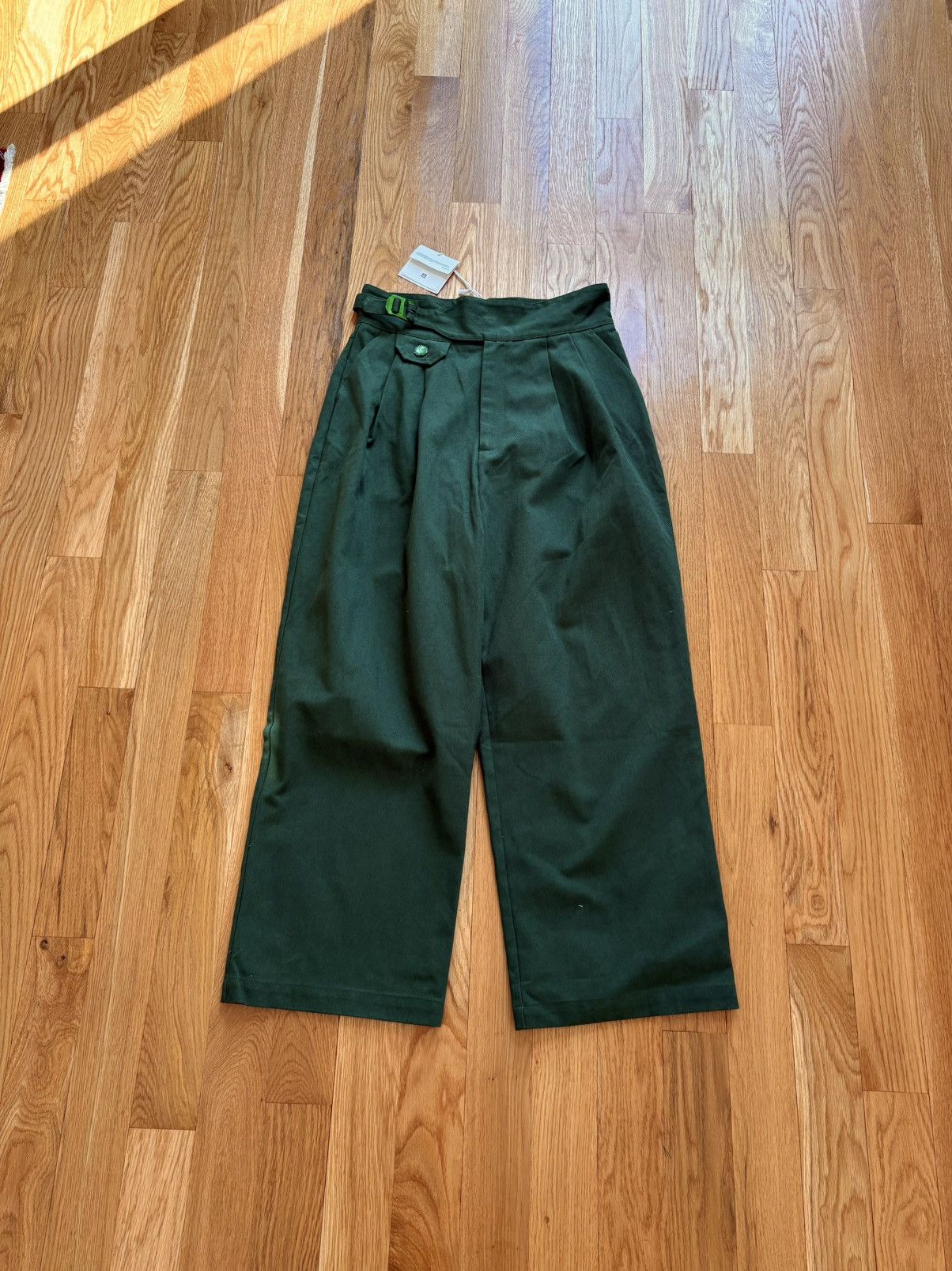 Pieces Uniques Pieces Uniques Le Pantalon Qwan Pleated Pants Gurkha M 34x32 Size US 34 / EU 50 - 2 Thumbnail