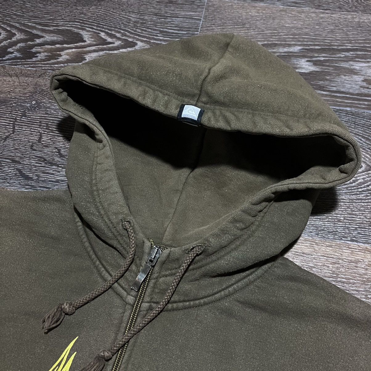 Quiksilver Vintage QUIKSILVER Embroidered Logo Full Zip Hoodie Khaki Size US M / EU 48-50 / 2 - 5 Thumbnail
