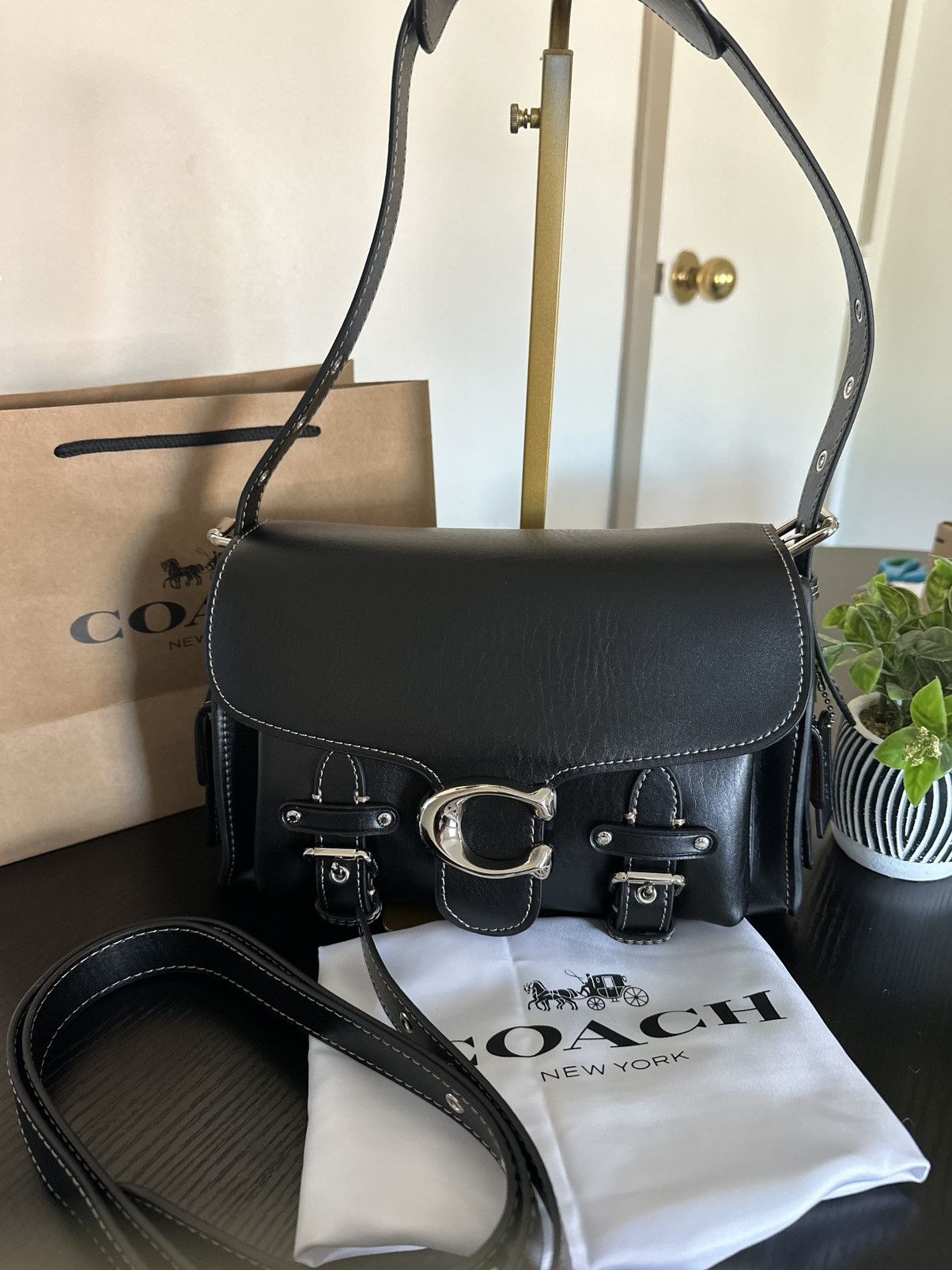 Coach Coach Cargo Western Turn-Lock Soft Tabby black Size ONE SIZE - 9 Thumbnail
