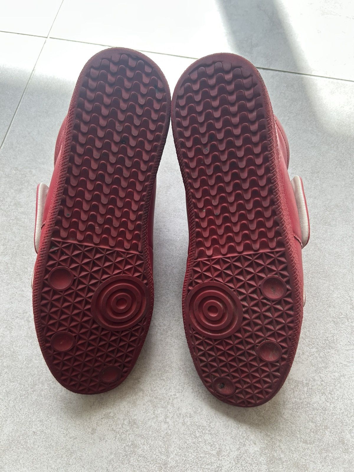 Maison Margiela Margiela Clinic GAT Red leather midtop strap Size US 12 / EU 45 - 11 Thumbnail