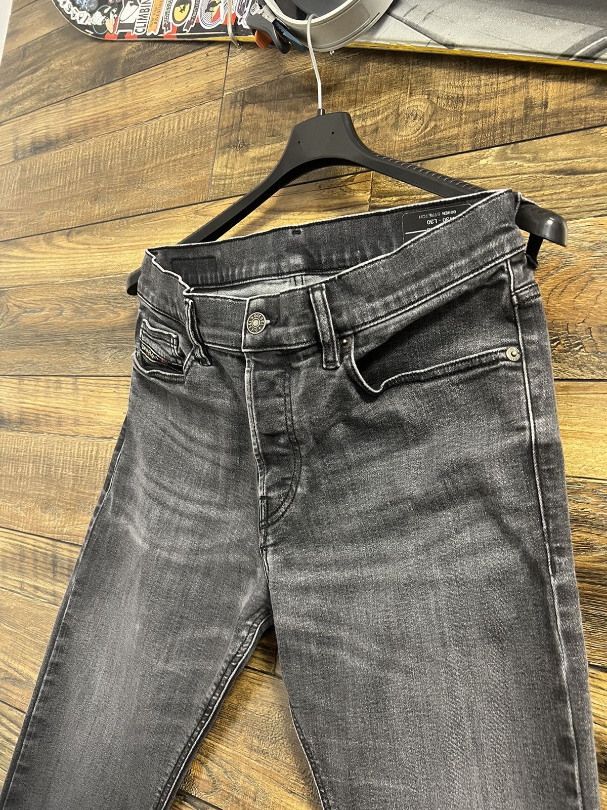 Diesel DIESEL Diesel D-Luster Grey Denim Jeans Slim Fit Stretch Size US 30 / EU 46 - 15 Thumbnail